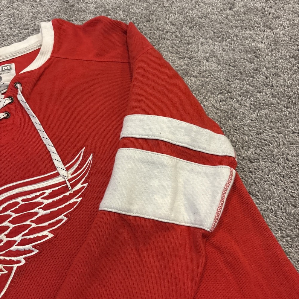 Detroit Red Wings Hockey Jersey Shirt Shersey NHL String Shirt CCM Size Large - Picture 5 of 14